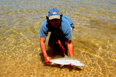 A full size Hawaiian bonefish caught with Rob Arita, Hawaii fly fishing guide!